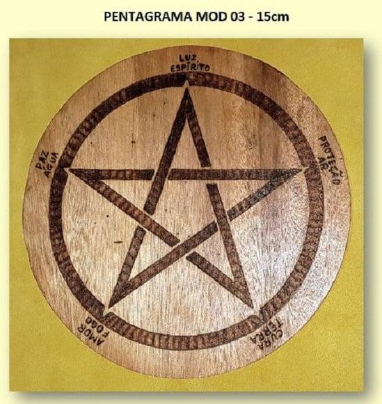 Placa Pentagrama Mod. 03 15cm