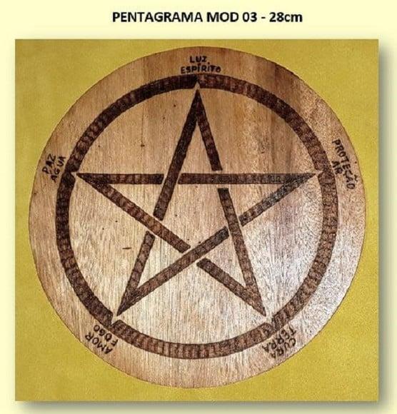 Placa Pentagrama Mod. 03 28cm