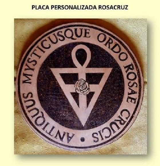 PLACA ROSA CRUZ 28CM
