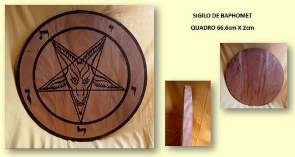 PLACA SIGILO DE BAPHOMET 66,6cm x 2 cm