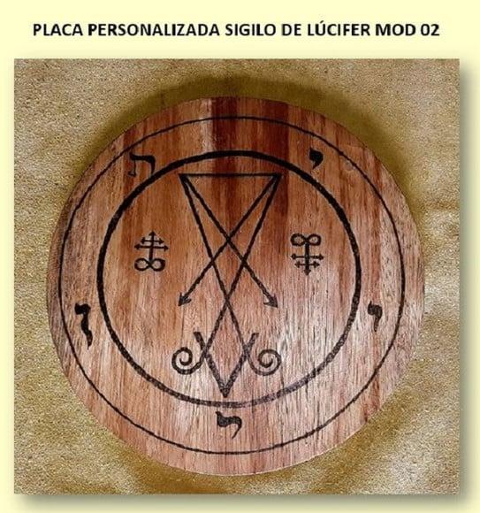 PLACA SIGILO DE LÚCIFER MOD 02 28CM