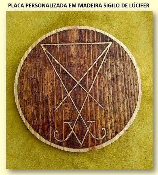 PLACA SIGILO DE LÚCIFER MOD 01 28CM