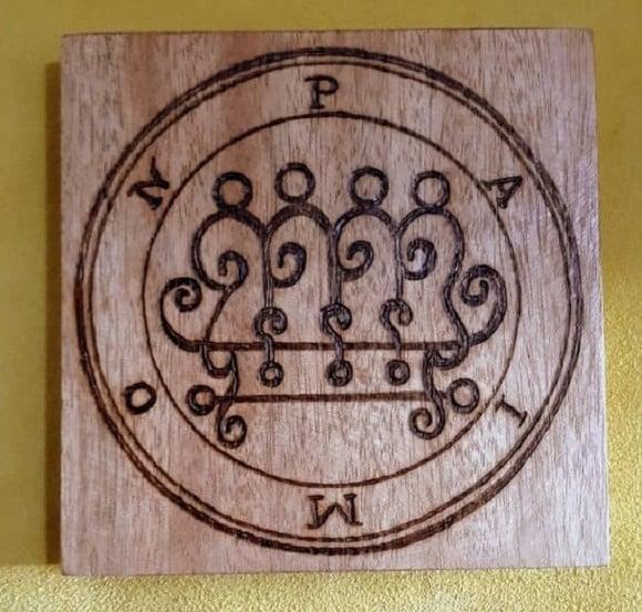 PLACA SIGILO DE PAIMON 28CM (REDONDA OU QUADRADA)