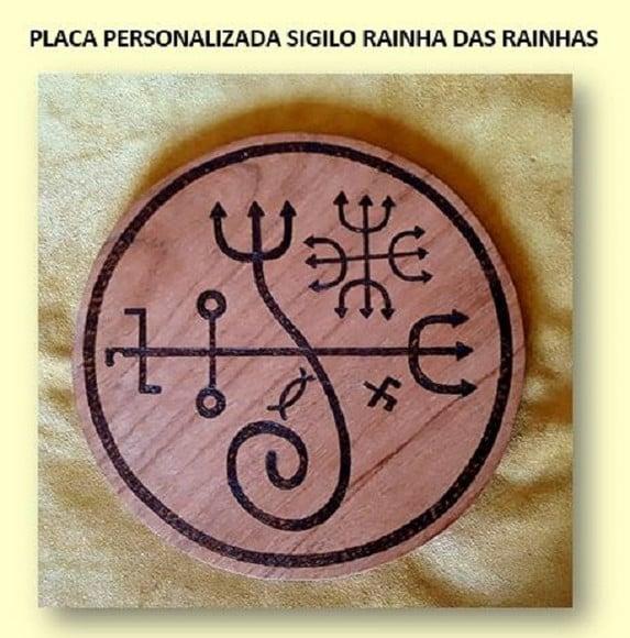 PLACA SIGILO RAINHA DAS RAINHAS 28CM