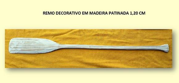 REMO DECORATIVO EM MADEIRA PATINADA BRANCA 1,20 CM