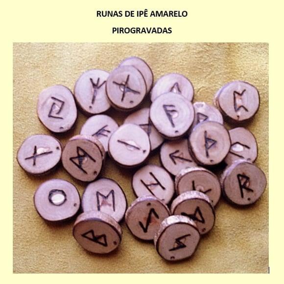 Runas de Ipê Amarelo 25 Peças