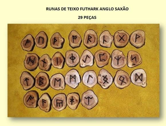 Runas de Teixo Futhark Anglo Saxão 29 Peças