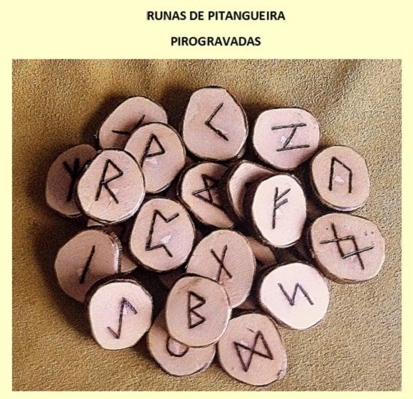 Runas de Pitangueira 25 Peças