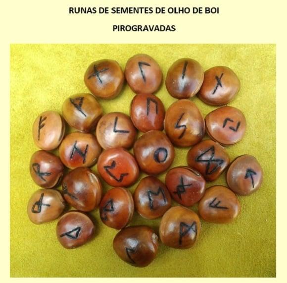 Runas de Sementes Olho de Boi 25 Peças
