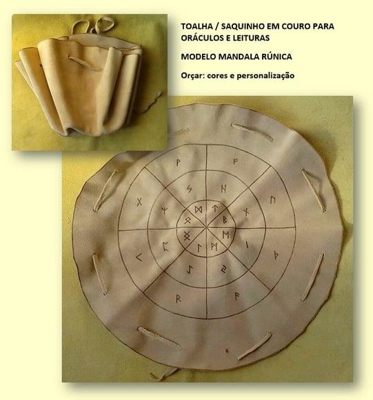 Saquinho / Toalha Couro Runas Mod. 05