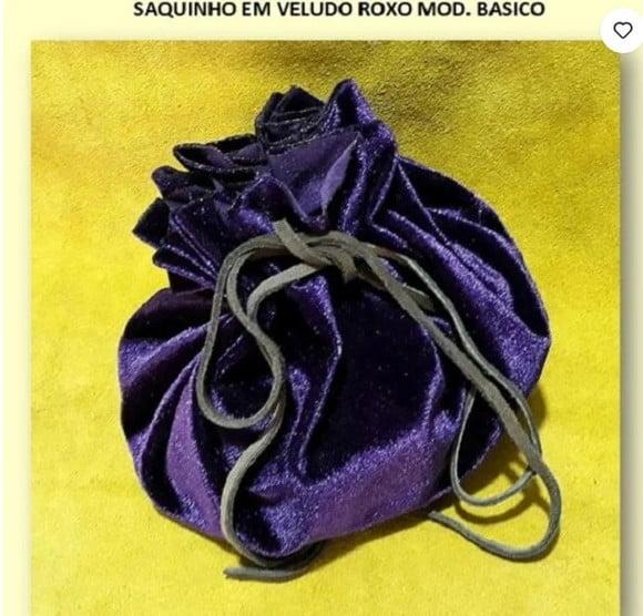 Saquinho Veludo Roxo Liso 10cm