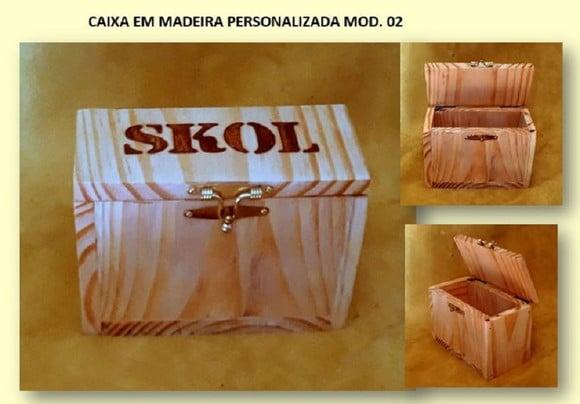 SPEELBOX / CAIXA DE MADEIRA LOGO 10X10X17