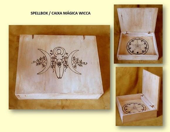 SPELLBOX / CAIXA MÁGICA WICCA 24X5X30