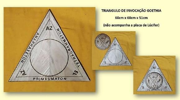 TRIANGULO DE INVOCAÇÃO GOETHIA 60 X 60X 51