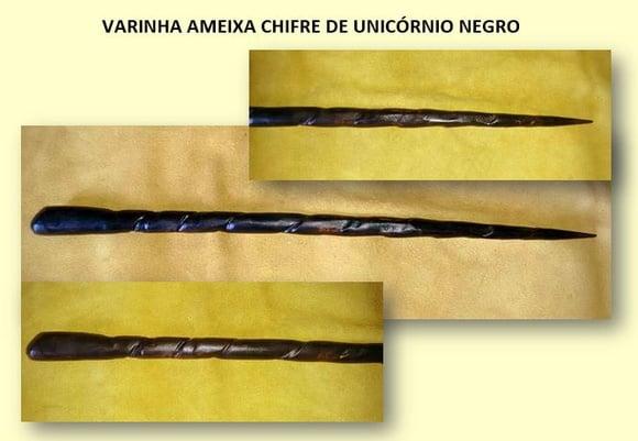 Varinha Ameixa Chifre de Unicórnio Negro