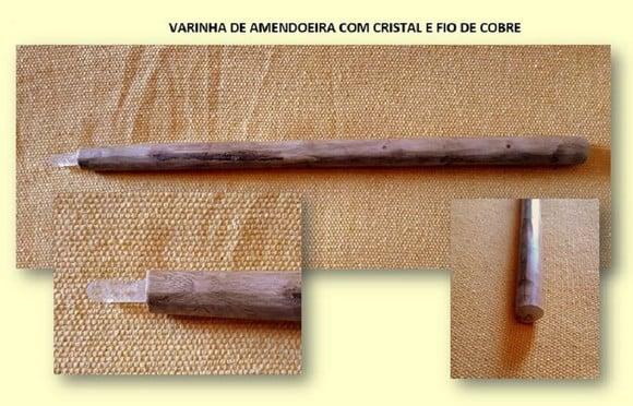 Varinha Amendoeira com Cristal e Cobre Mod. 07