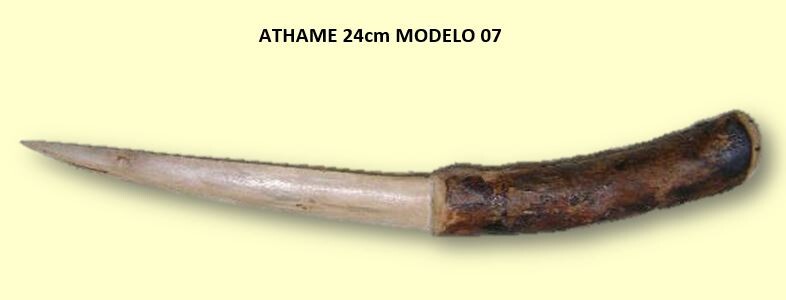 Athame rústico de madeira 24cm