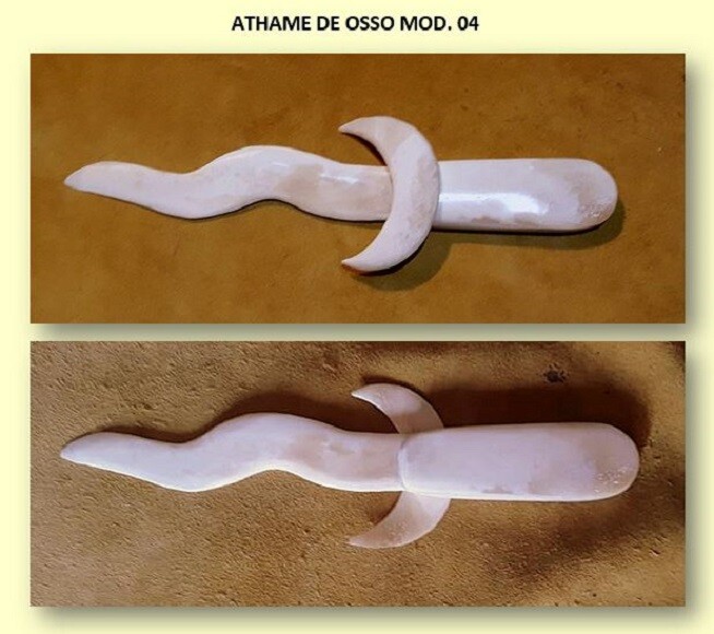 Athame de Osso Cabo Meia Lua 28cm  Mod 03