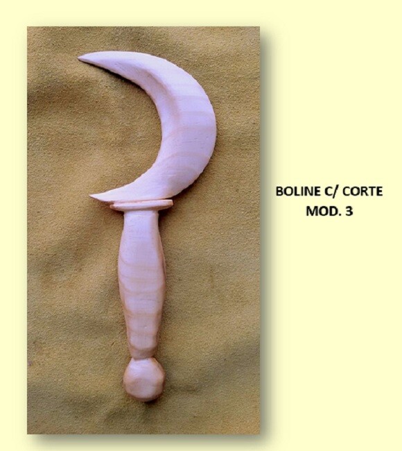 Boline Wiccano de madeira clara 28cm Mod 03