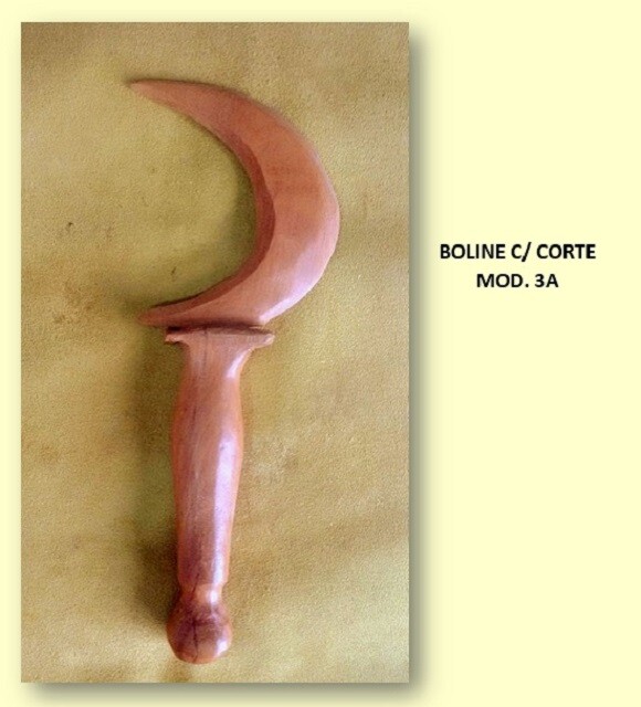 Boline Wiccano de Madeira Escura 28cm Mod 03