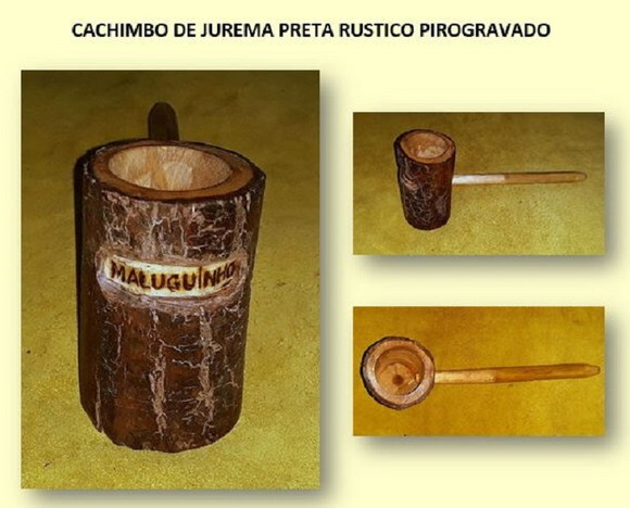 Cachimbo de Jurema Preta  Personalizada com Nome