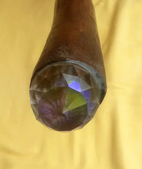 Bengala com Esfera de Cristal Multifacetado - 90cm