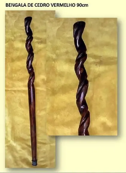Bengala Torneada Escura - 90cm