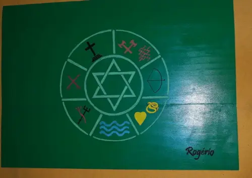 Caixa de Madeira para Objetos Mágicos Umbanda 18x50x68