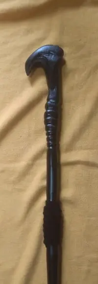 Cajado Aguia Estilizada Entalhada 1,80cm