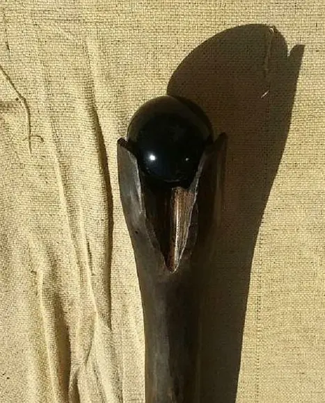 Cajado Bola de Obsiidiana Mod 03 1,80cm