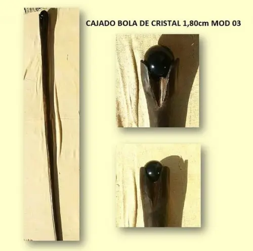 Cajado Bola de Obsiidiana Mod 03 1,80cm