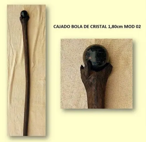 Cajado Bola de Obsidiana Mod 02 1,80cm