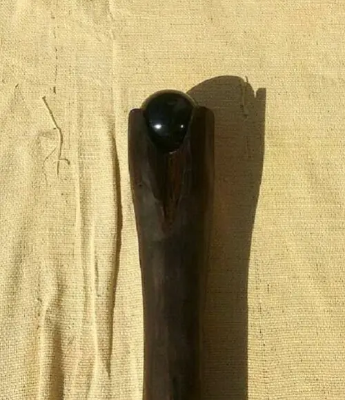 Cajado Bola de Obsiidiana Mod 03 1,80cm