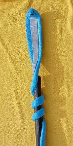 Cajado Cobra Naja Azul 1,80cm