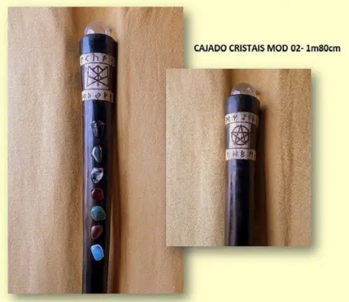 Cajado Cristais Mod 02- 1m80cm