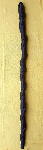 Cajado de Bruxa Torneado Cristal Obsidiana Negra 1,80cm
