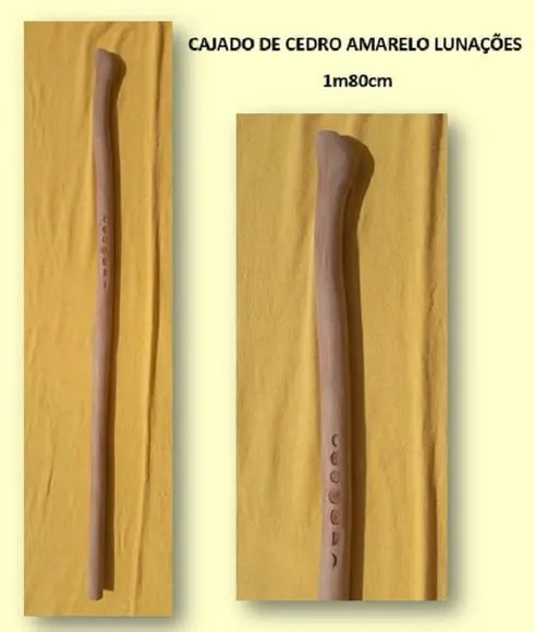 Cajado de Cedro Amarelo Lunações - 180cm