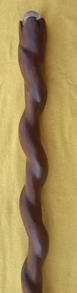 Cajado de Bruxa Torneado Carvalho Cristal Transp. 1,80cm