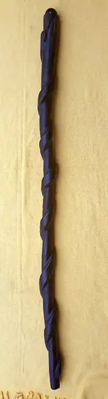 Cajado de Bruxa Torneado Cristal Obsidiana Negra 1,80cm