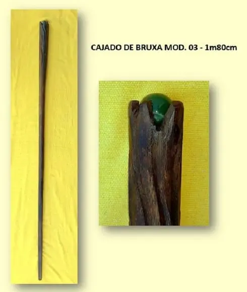 Cajado de Bruxa Mod. 03 Quartzo Verde - 1,80cm