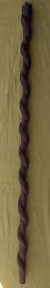 Cajado de Bruxa Torneado Carvalho Cristal Transp. 1,80cm