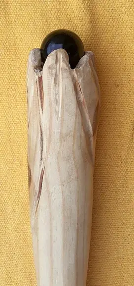 Cajado de Pinheiro com Obsidiana e Imagens Rupreste - 1,80cm