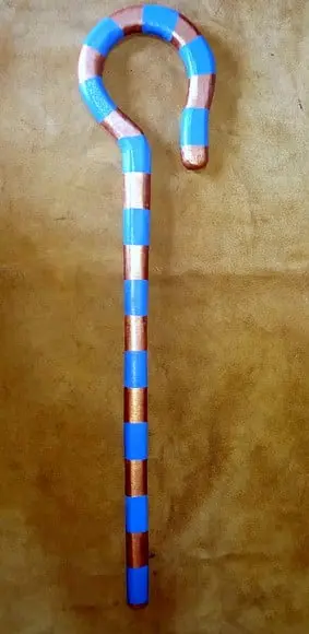 Cajado Egipcio em Madeira Pintada 61cm