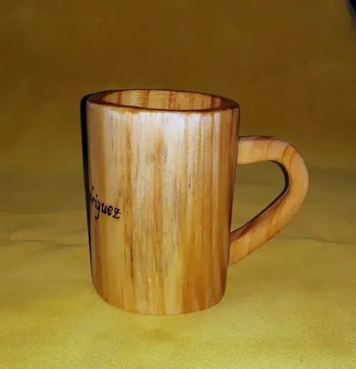 Caneca de Madeira Personalizada 300ml 13x8x8