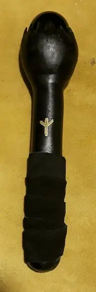 CETRO / BASTÃO ESFERA DE OBSIDIANA NEGRA 30CM