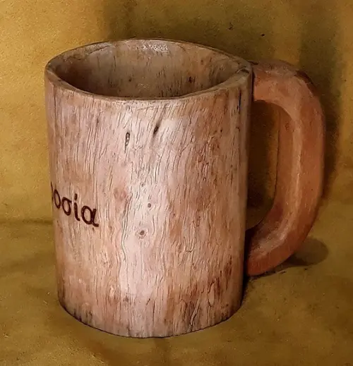 Caneca de Madeira Viking Personalizada 800ml 18x18x28