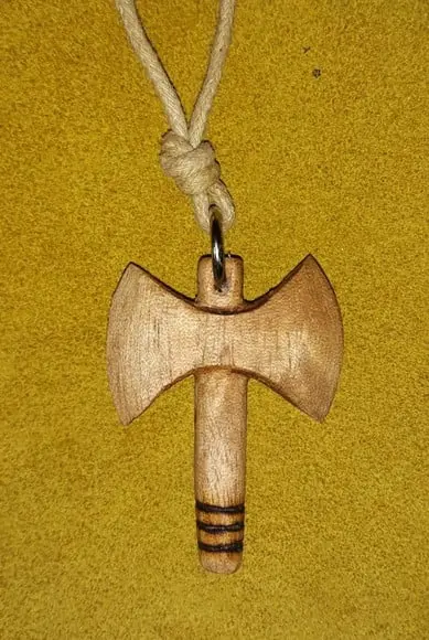 COLAR / PINGENTE MACHADO DE XANGÔ MOD 2 - 3,50 cm
