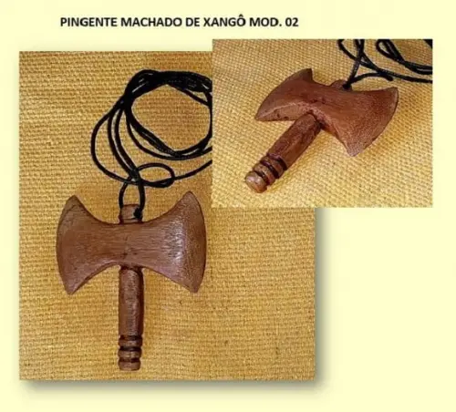 COLAR / PINGENTE MACHADO DE XANGÔ MOD 2