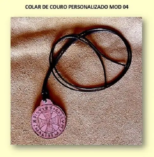 COLAR DE COURO PERSONALIZADO MOD 04