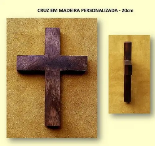 CRUZ EM MADEIRA -20 cm